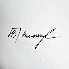 Serenidad, en la playa - Dibujo figurativo moderno de naturaleza y paisaje