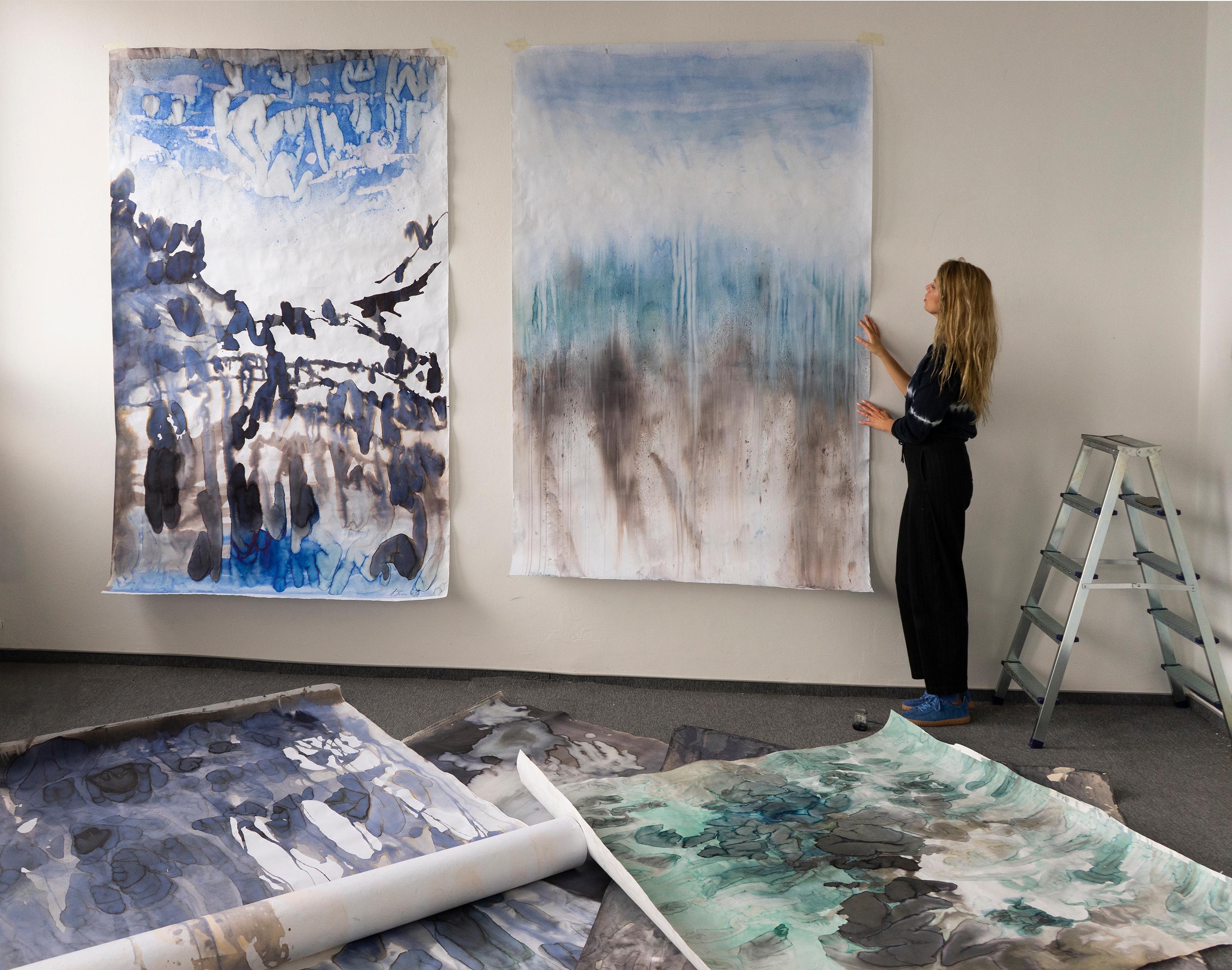 The Sea -  Contemporary Abstract Large Format Painting - Art by Aleksandra Batura