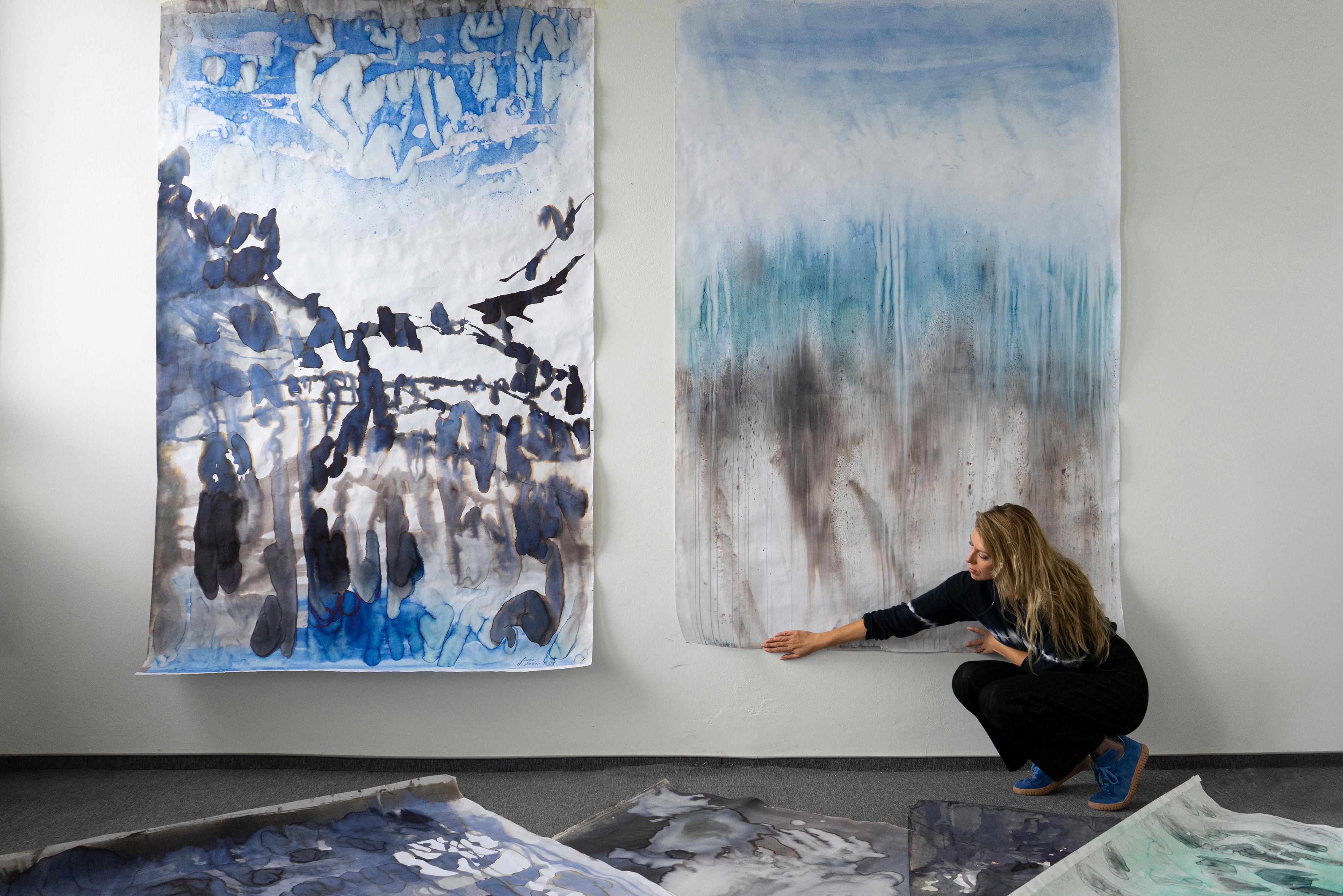 The Sea -  Contemporary Abstract Large Format Painting For Sale 1