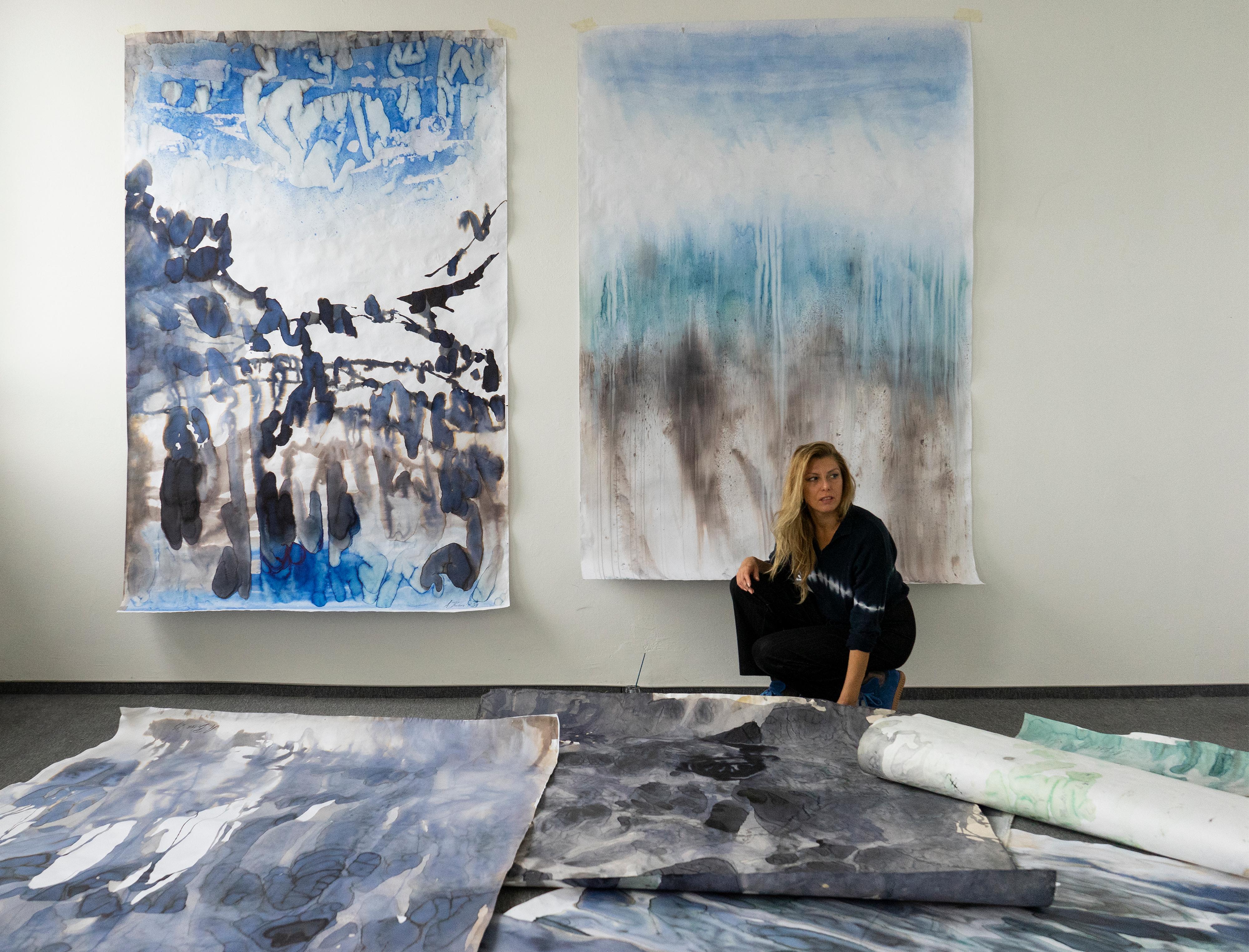 The Sea -  Contemporary Abstract Large Format Painting For Sale 2