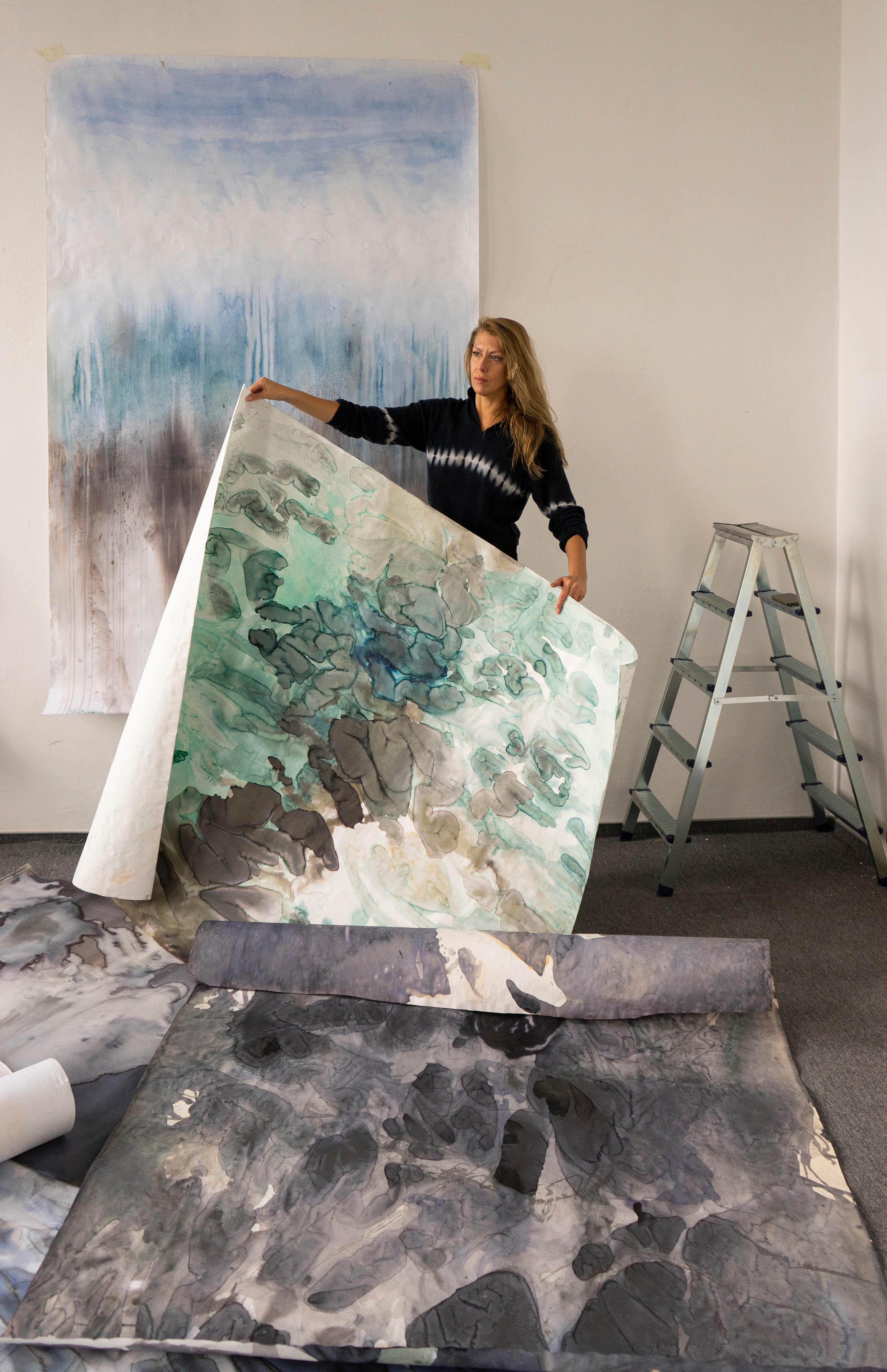 The artwork will be shipped rolled up in a cardboard tube

Aleksandra Batura (b. 1982 in Augustów) a Warsaw based artist. She earned a Doctor of Fine Arts degree from the Academy of Fine Arts in Cracow. She studied at the 
Faculty of Painting in
