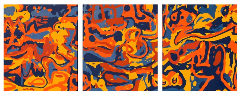 Pawel Myszka Triptych Freeform Abstraction Expression