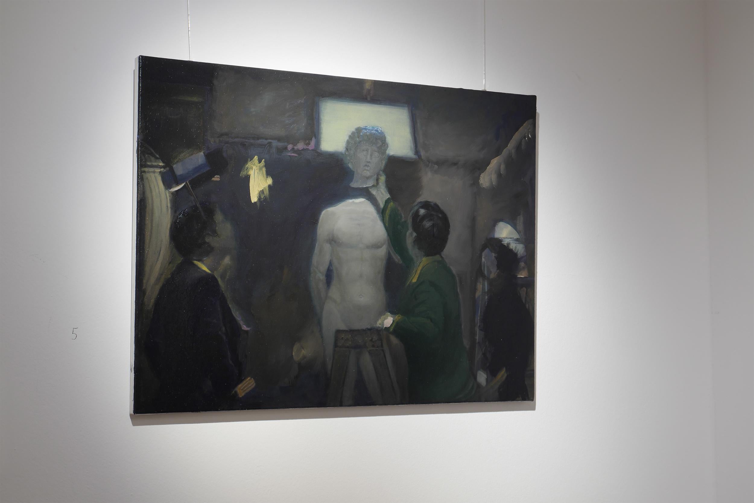 Une telle situation... - Peinture à l'huile figurative contemporaine, Existentialisme  - Painting de Piotr Kotlicki
