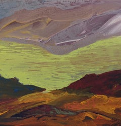 Xonrupt 3 - Expressive Landscape Painting, Warm Colours, Nature, Mountains View