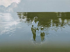 Ania and Kazik 2 - Modern Landscape Oil Painting, Seascape, Lake View, Lightness