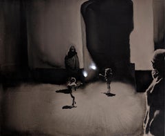 The Sparklers -  Peinture à l'huile figurative contemporaine, Lights Light, Expression
