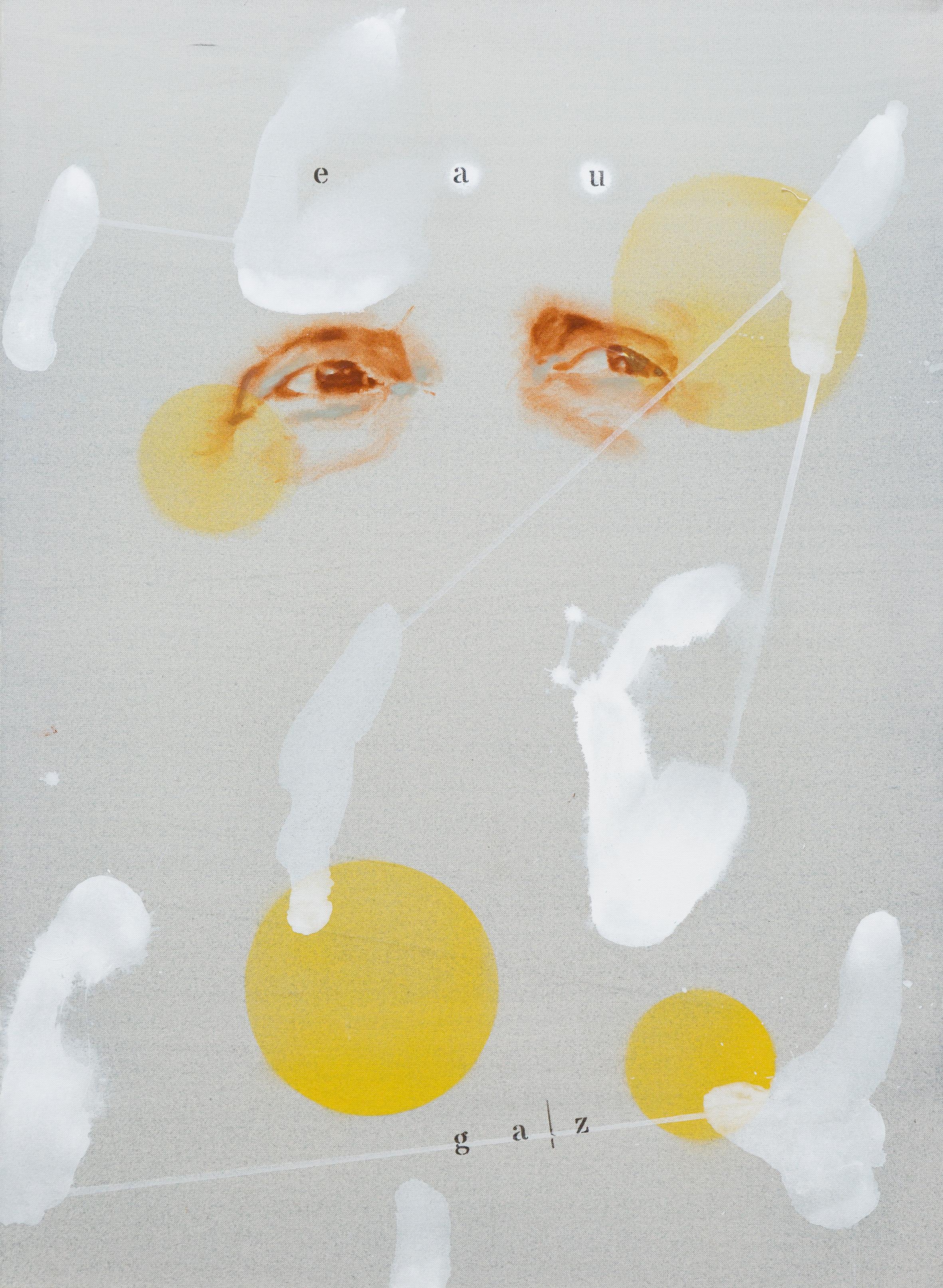Bogumił Książek  Abstract Painting - Eau Gas - Contemporary Figurative Painting, Dada Art, Modern, Yellow, Pop 