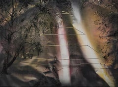 Reconstruction of Piłsudski Mound -  Contemporary Landscape Painting, Trees