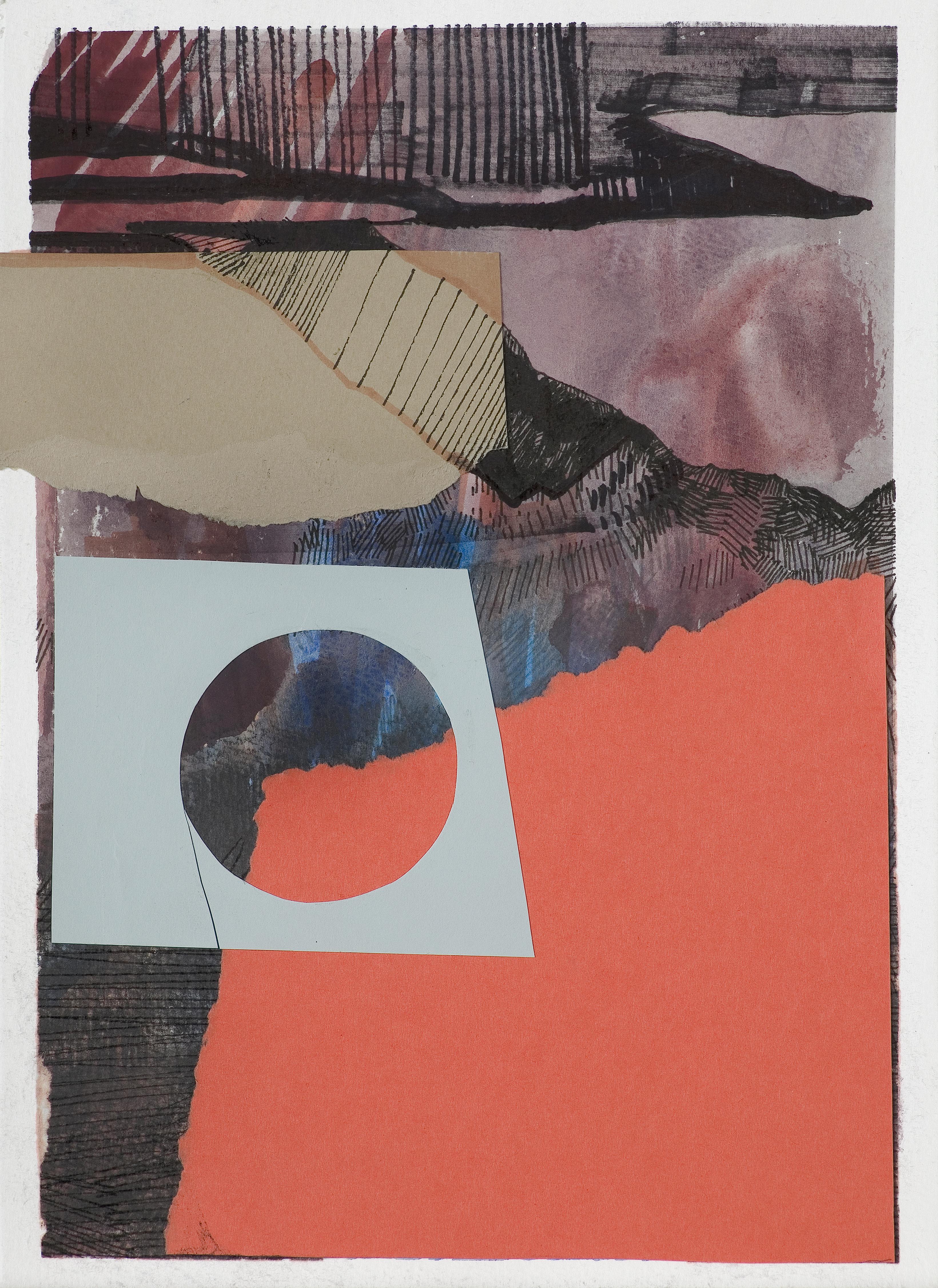 Composition 4 - Collage and Painting On Paper