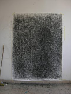Unpresent, Series Drawing From Israel - Large Format, Charcoal On Paper