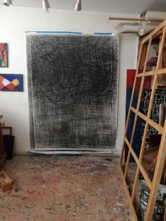 Reconstruction, Series Drawing From Israel - Large Format, Charcoal On Paper