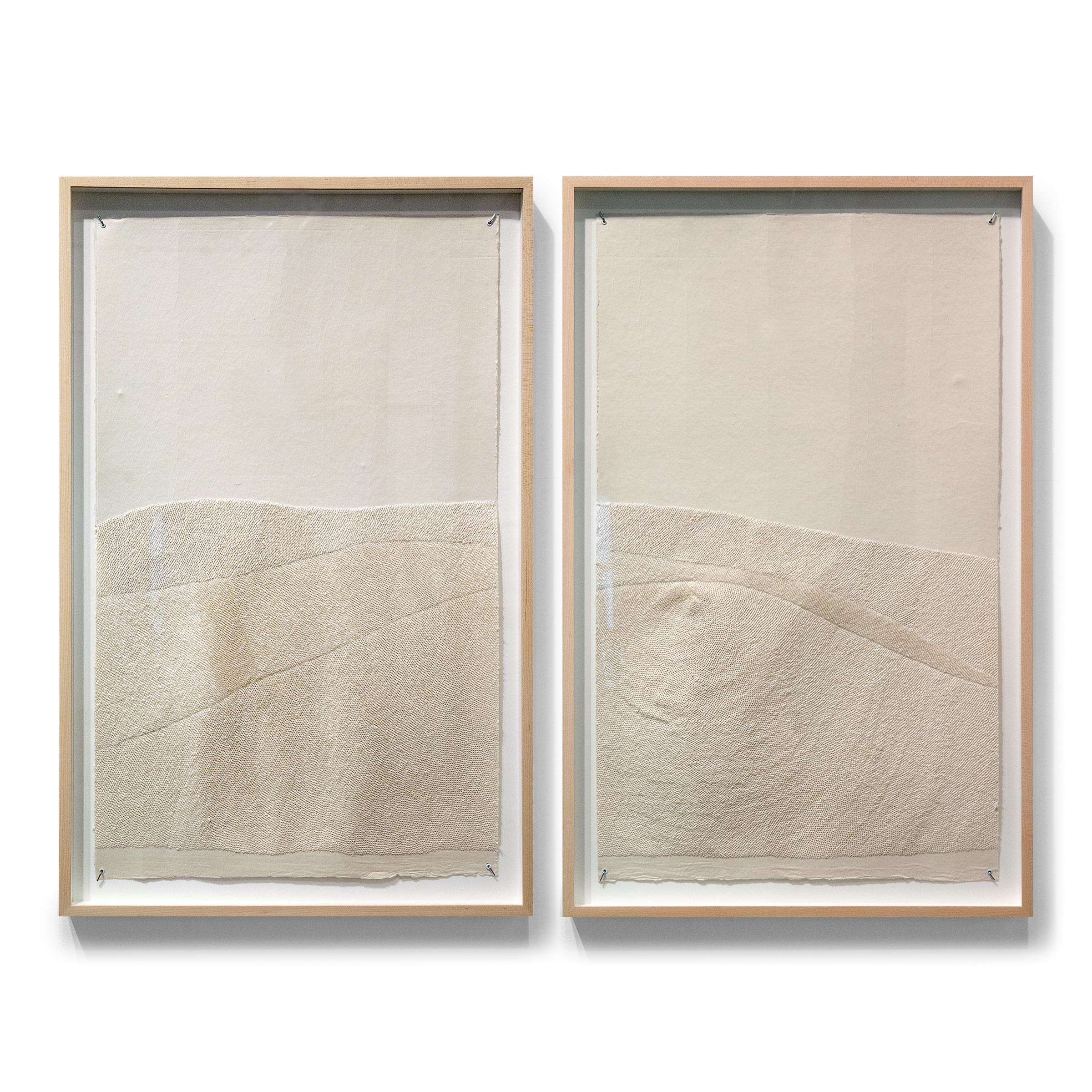 "61, 800 Pinpricks, " Framed Work on Handmade Paper, 2019 - Mixed Media Art by Fu Xiaotong