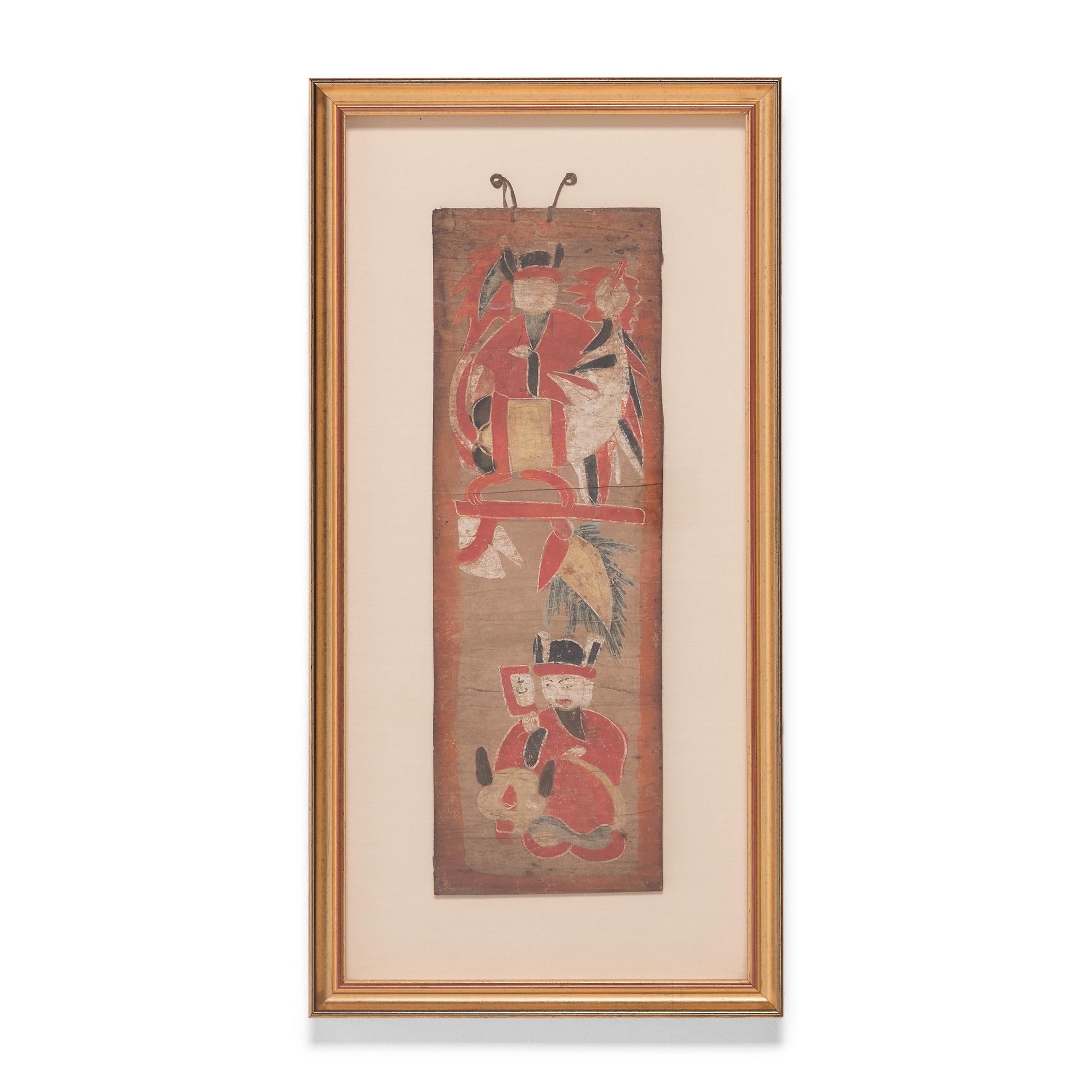 Unknown Figurative Art - Taoist Ceremonial Scroll Painting, c. 1870