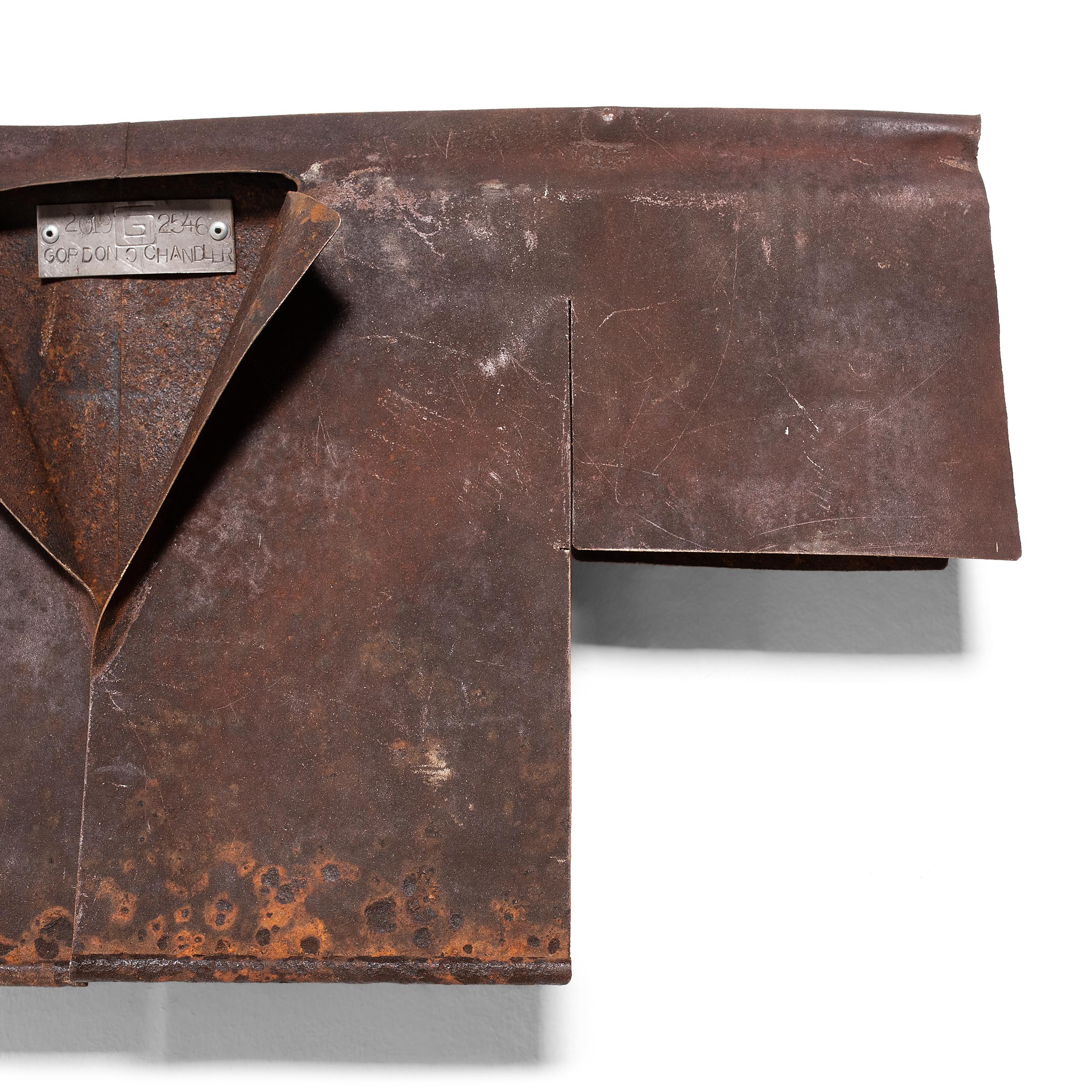 Rust Jacket - Brown Abstract Sculpture by Gordon Chandler