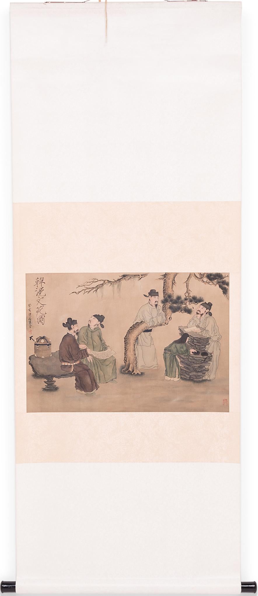 What is a scroll painting and how is it used?