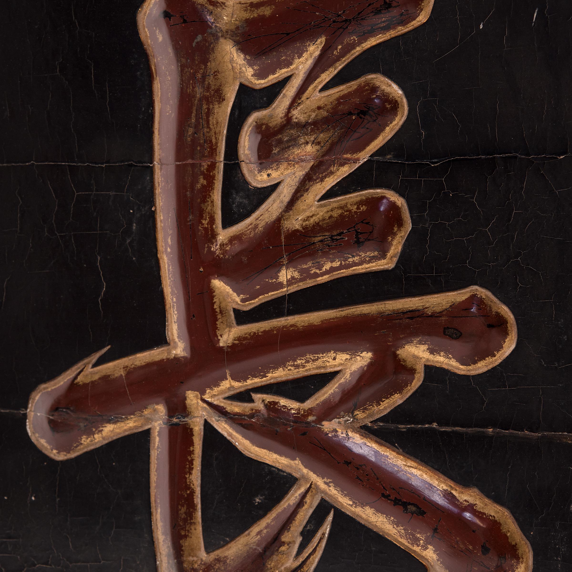 Chinese Eternal Youth Sign of Honor, c. 1850 For Sale 1