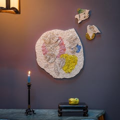 "Pansy (New Flower), " Mixed Media Mosaic, 2021