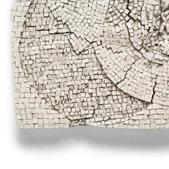 "Blue Tree, " Mixed Media Mosaic, 2023