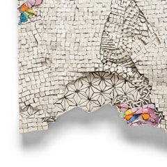 "Movimientos ocultos", mosaico de técnica mixta, 2023