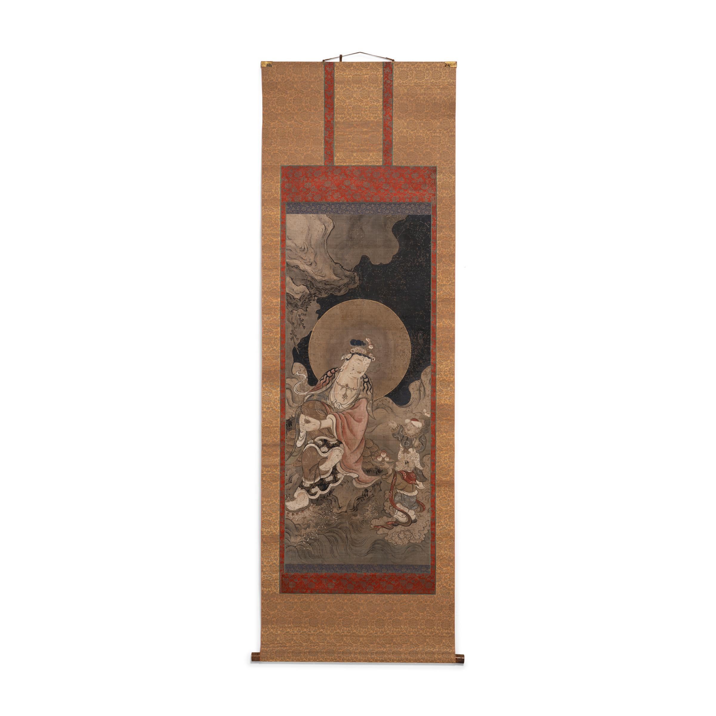 Unknown Portrait - Japanese Hanging Scroll of the Goddess of Mercy, c. 1800