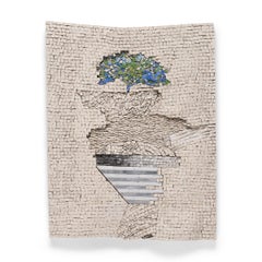 "L'arbre ne parle pas" Mosaïque abstraite de marbre et de smalti
