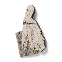 "Camael" Abstract Angel Mosaic of Marble & Glass Tile