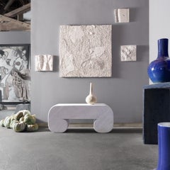 "Restoration Test, " White Marble Mosaic