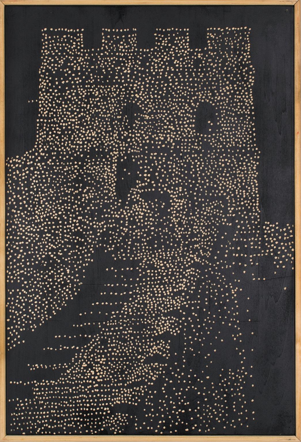 "Grande Muraglia", xilografia puntinista, 2012