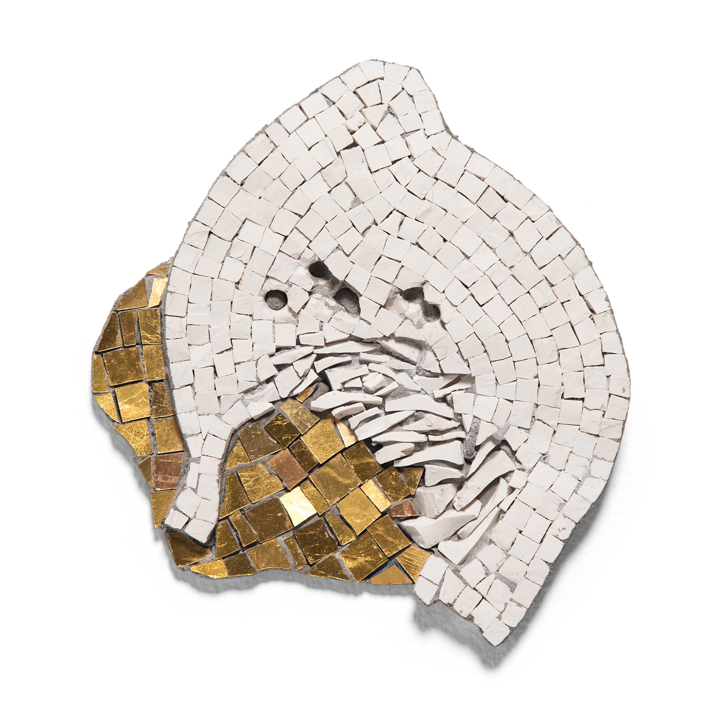 "Azrael, " Marble Mosaic, 2021 - Mixed Media Art by Toyoharu Kii