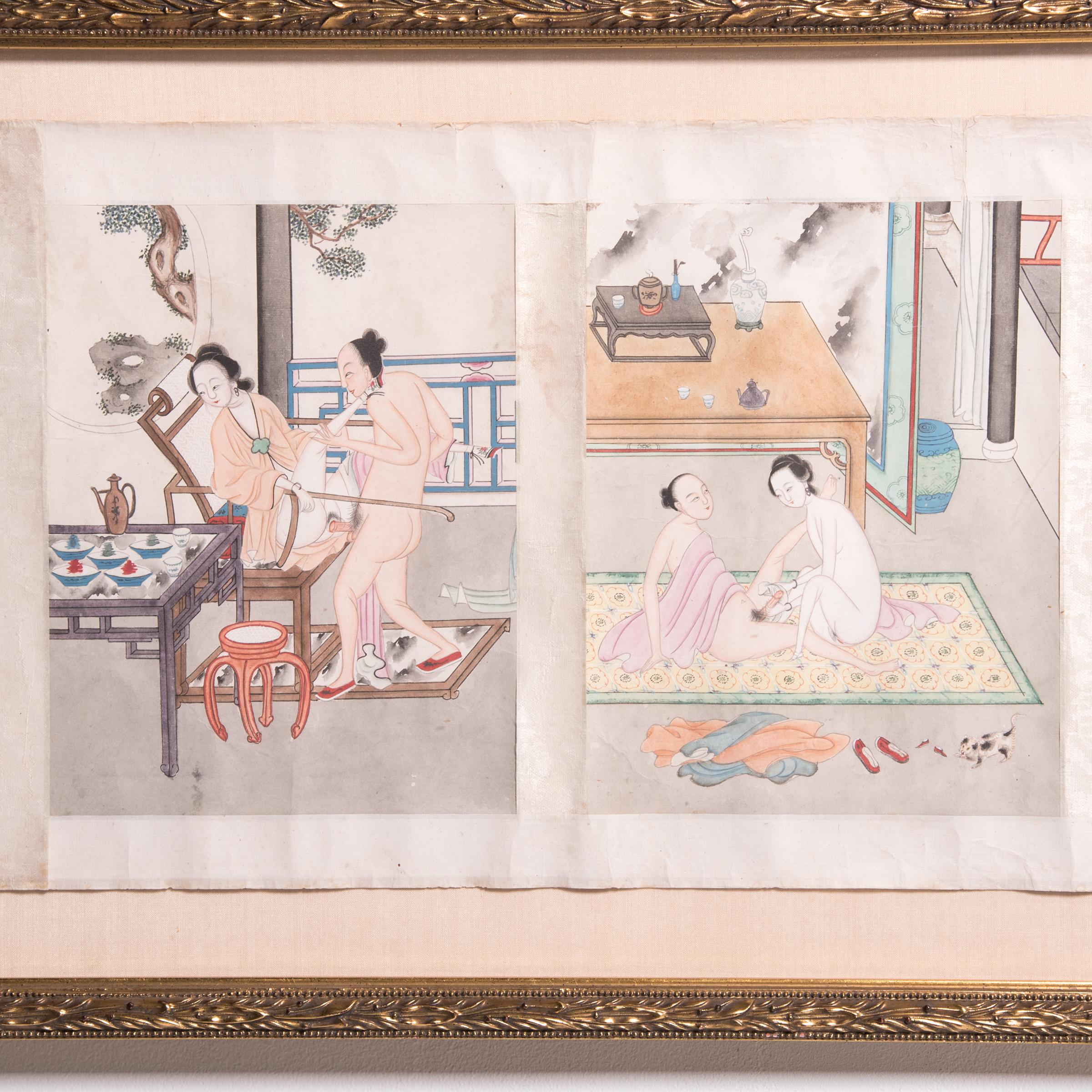 Qing-Dynasty Erotic Scroll Paintings - Art by Unknown