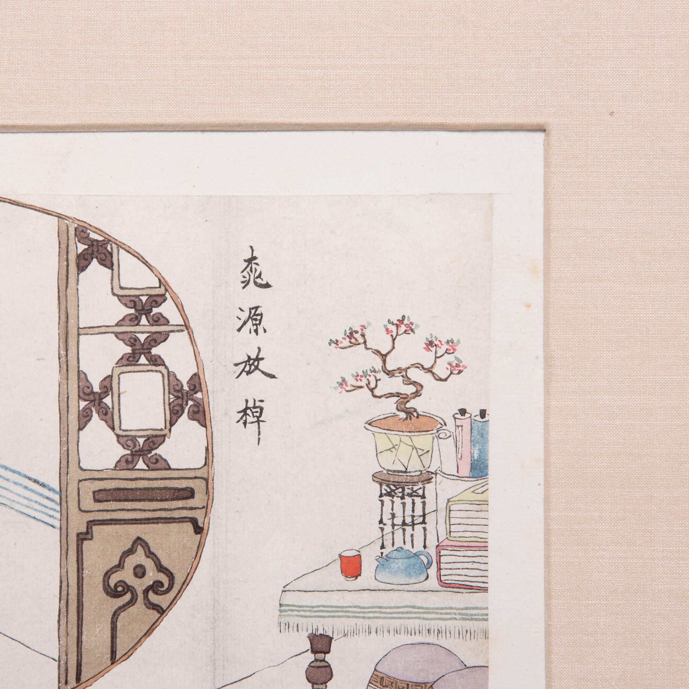 Chinesisches erotisches Albumblatt, um 1850 (Weiß), Nude, von Unknown