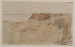 Tomb of the Kings, Thebes, Egypt - watercolour landscape by F. A. Bridgeman
