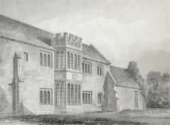 Antique Lyte's Carey, Somerset - two 19th century drawings by John Chessell Buckler