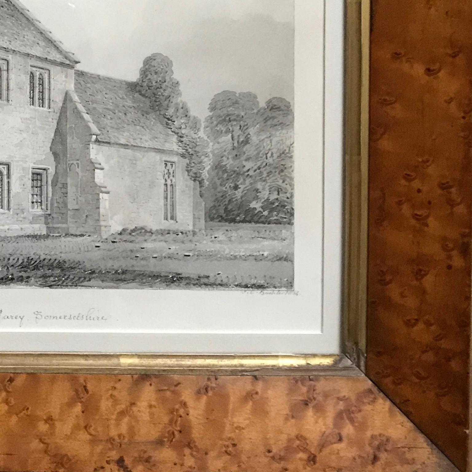 Lyte's Carey, Somerset - two 19th century drawings by John Chessell Buckler For Sale 2