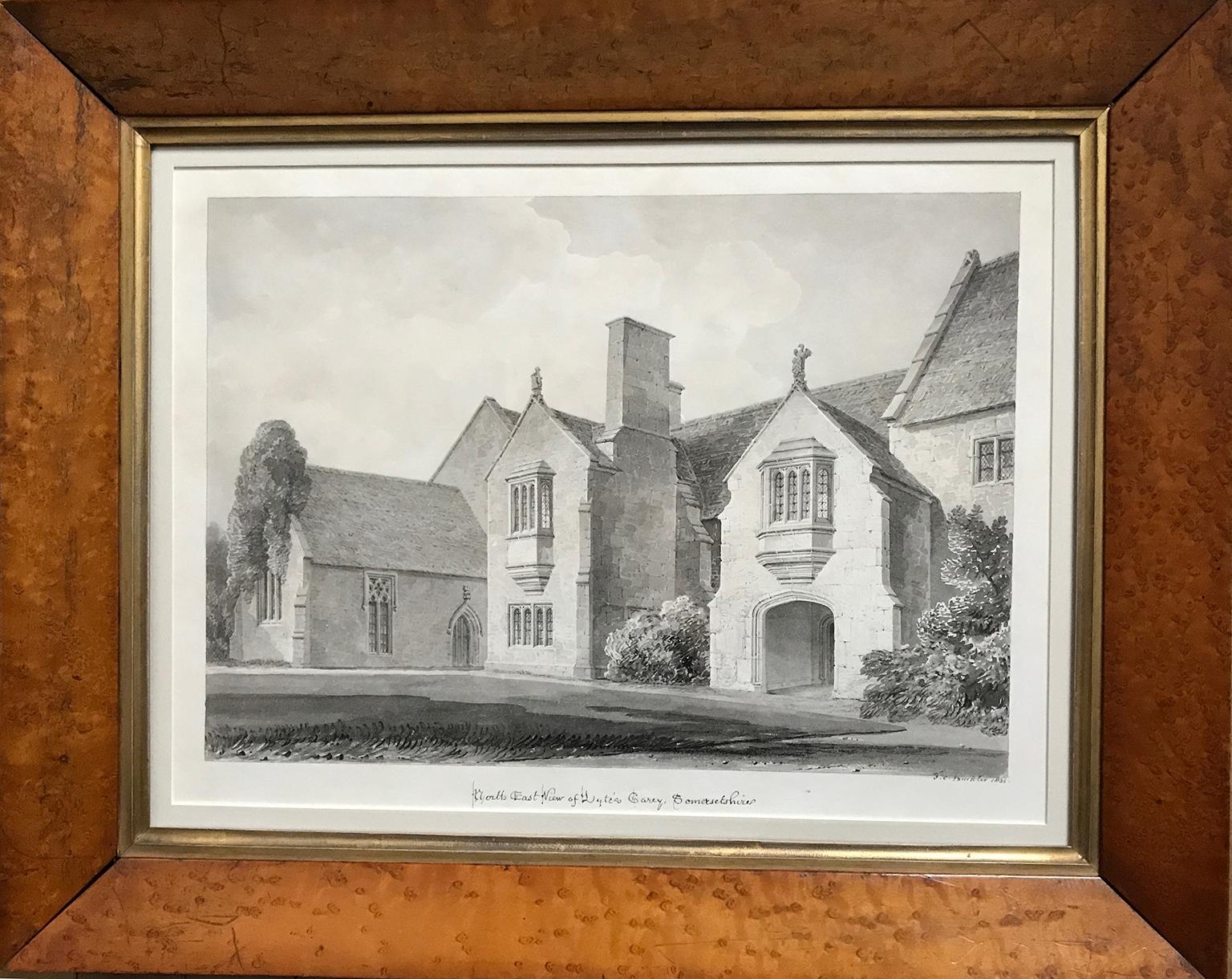 Lyte's Carey, Somerset - two 19th century drawings by John Chessell Buckler For Sale 1