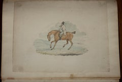 6 hunting drawings - 19th century watercolours of horses and dogs by Henry Alken