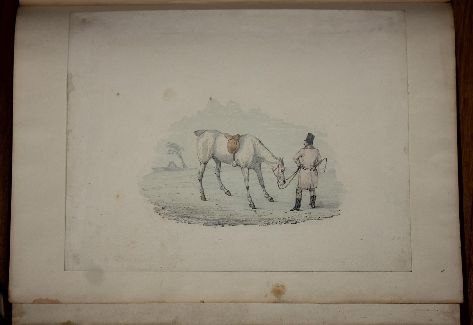 6 hunting drawings - 19th century watercolours of horses and dogs by Henry Alken For Sale 3