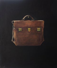 The Lucchese Bag - contemporary still life oil painting by Patrice Lombardi