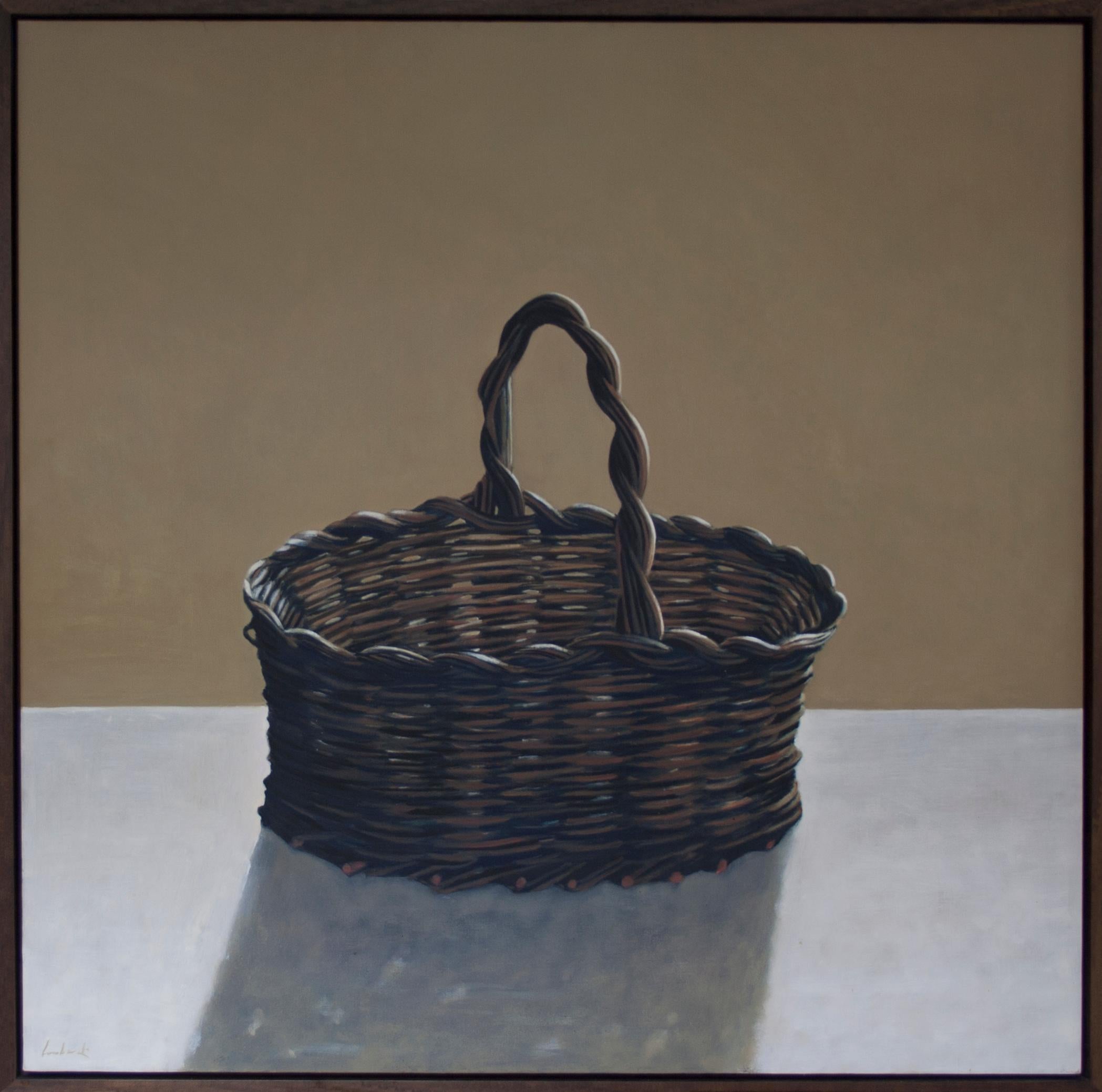 The Basket - contemporary still life oil painting by Patrice Lombardi For Sale 1