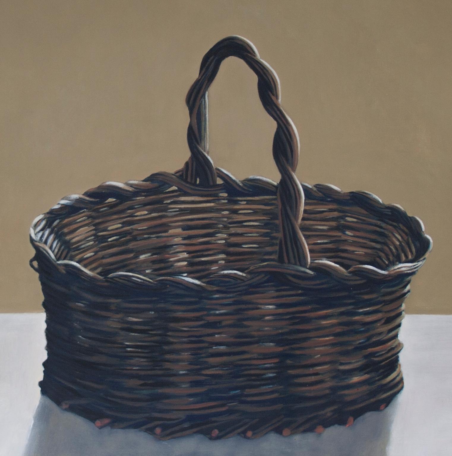 The Basket - contemporary still life oil painting by Patrice Lombardi For Sale 2