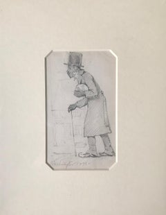 A black man in Washington - late 19th century drawing in graphite by GW Maynard