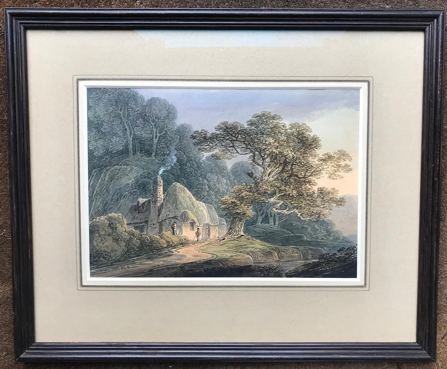 Une chaumière - peinture de paysage du 19e siècle par William Payne en vente 1