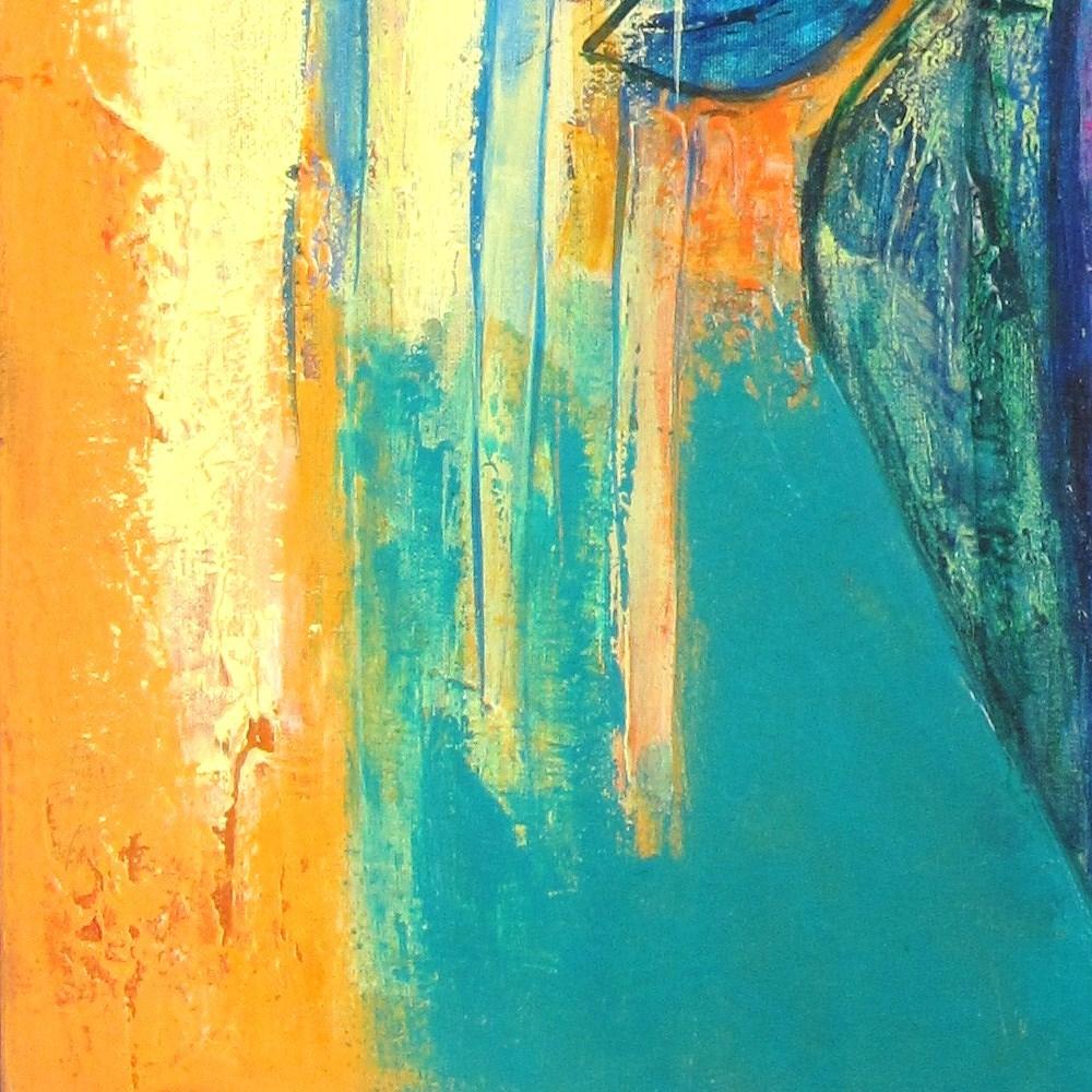 « Nina », peinture à l'huile représentant un bouquet coloré et un palmier en vente 10