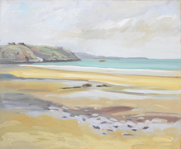 "Under the Sea, the Beach", Impressionist Marine Landscape Oil Painting 1