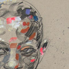 "Emeka", Calvo Musculoso de Pecho Desnudo con la Rodilla Doblada