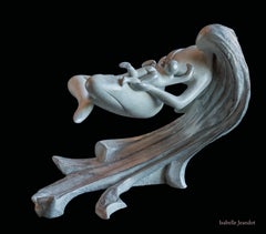 "The Nest" ("Le Nid") Oneiric Nude Woman Breastfeeding Children Bronze Sculpture
