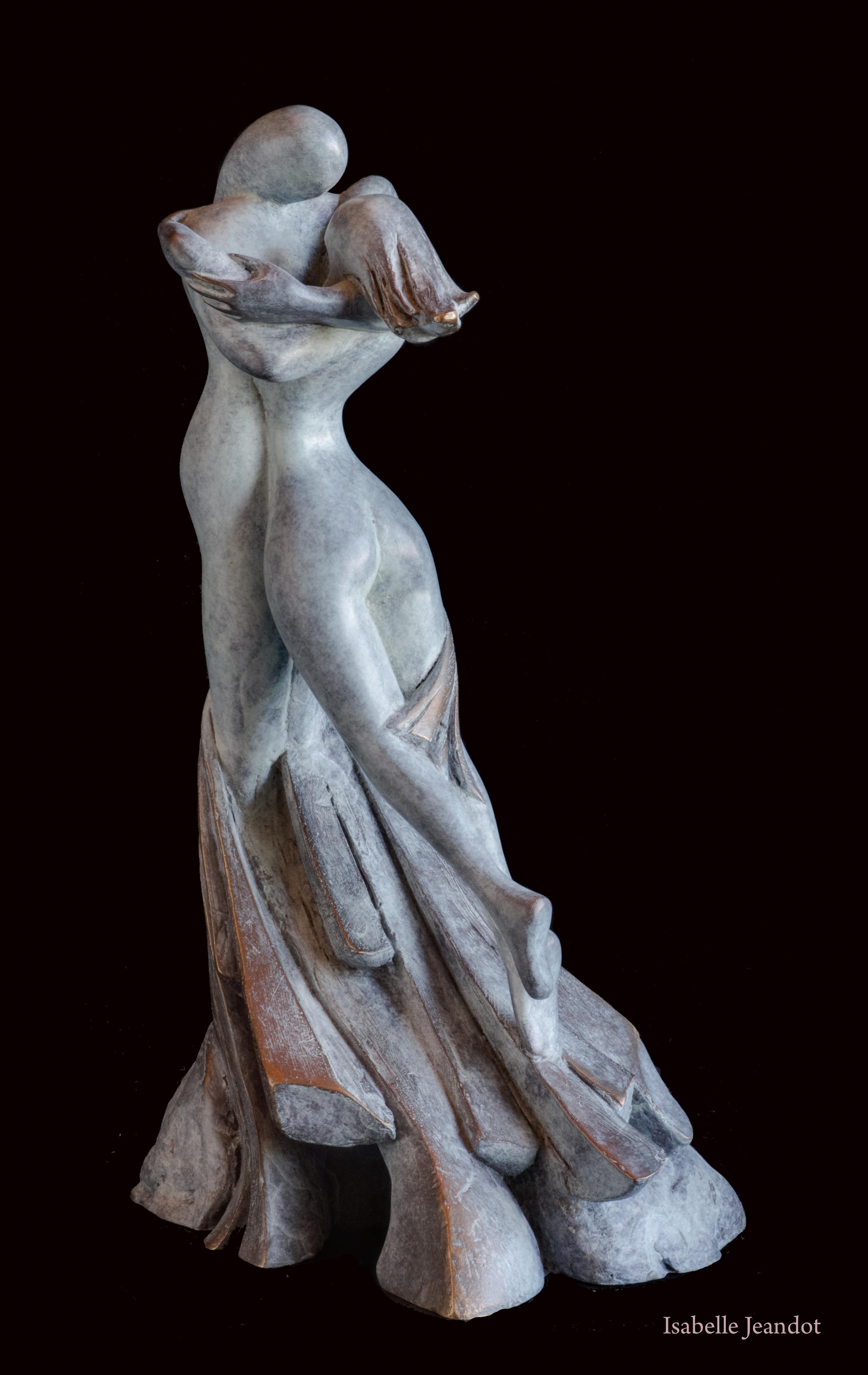 „Euphoria“ („Ivresse“ („Ivresse“), sinnlicher Akt, der ein Paar Bronzeskulptur umarmt (Zeitgenössisch), Sculpture, von Isabelle Jeandot