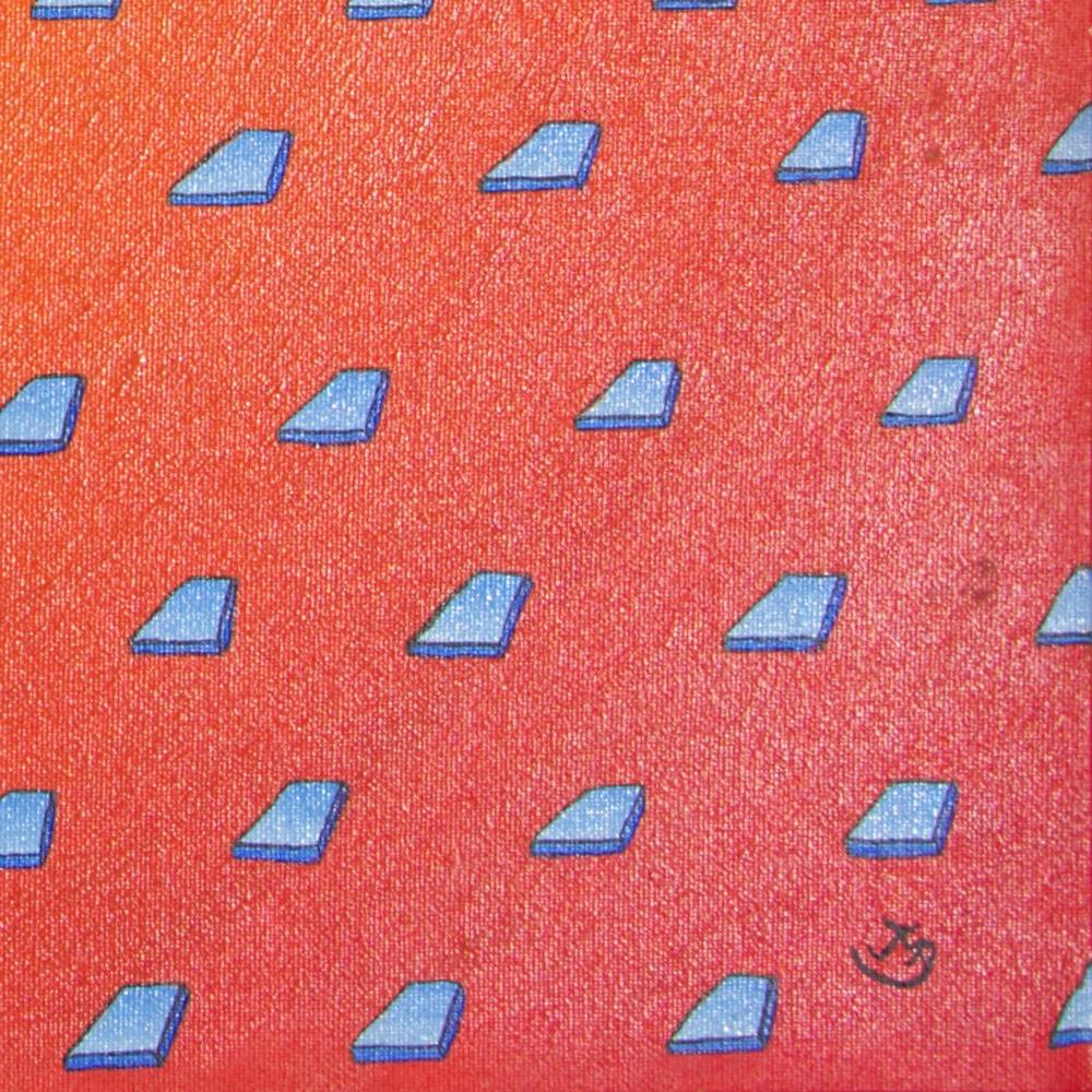 « Sans filet », carreaux de verre flottants sur une peinture à l'huile de gradient orange radial en vente 11