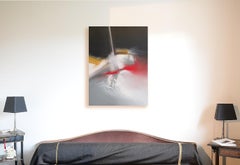 Red Golden Black and White Abstract Painting 30052010N1