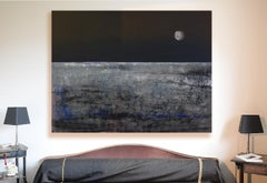 "Everything's allright" ("Ça va bien") Lunar Abstract Landscape Acrylic Painting